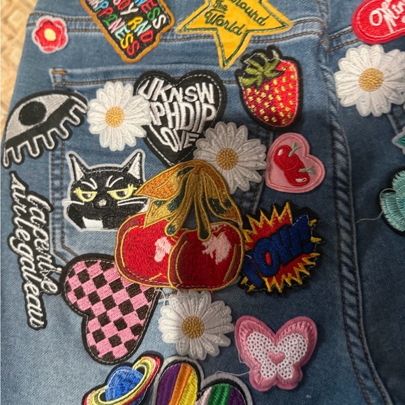 AKIRA Colorful Patchwork Boot Cut Jeans - Picture 6 of 6